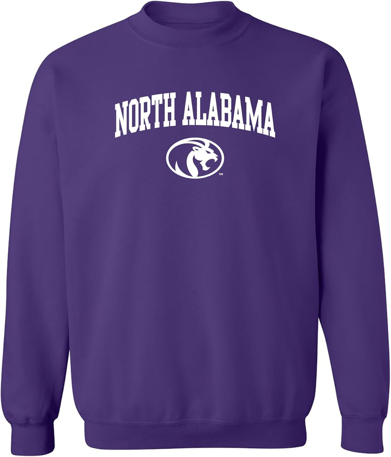 NCAA Arch Logo Team Color Crewneck Sweatshirt for Fans