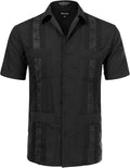 Allsense Men's Short-Sleeve Cuban Guayabera Shirt - Crisp Summer Style