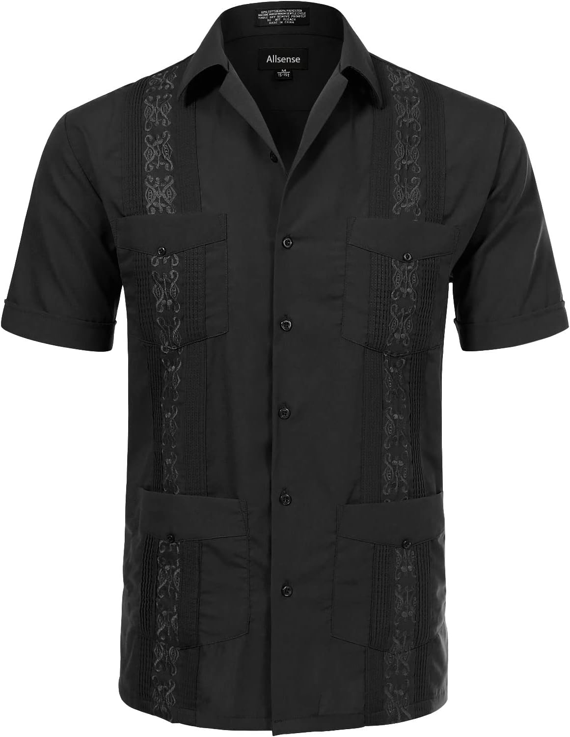 Allsense Men's Short-Sleeve Button-Down Guayabera Shirt Review