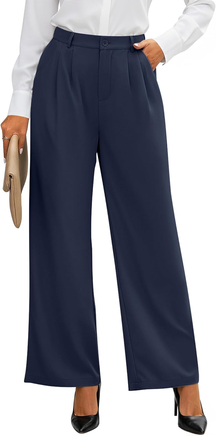 GRAPENT Wide Leg Pants for Women - Stylish High Waisted Trousers