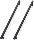 6 Pack Matte Black Cabinet Pulls knurled 11-1/3 in Hole Centers
