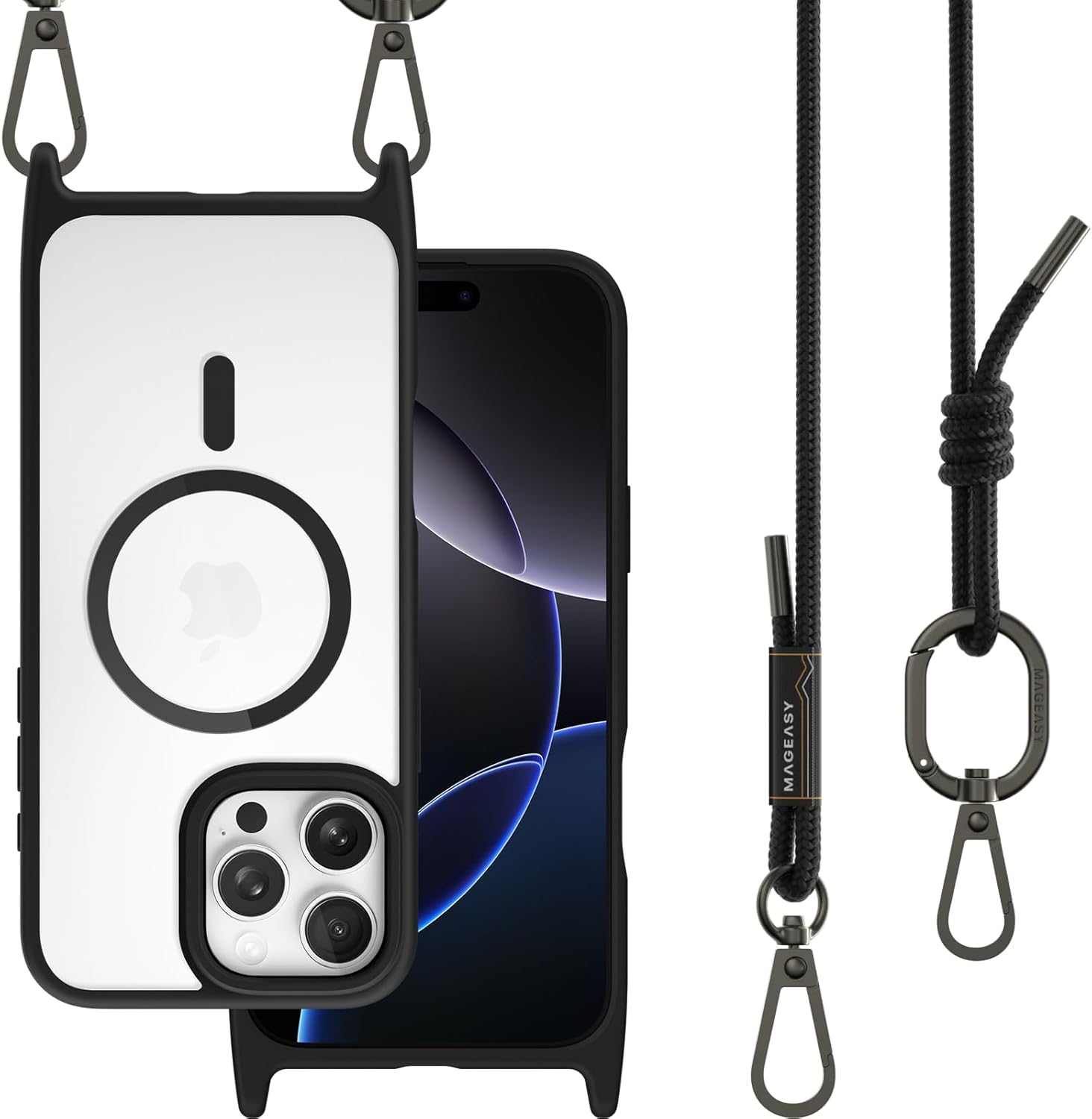 MAGEASY Case for iPhone 16 Pro Max with Crossbody Strap