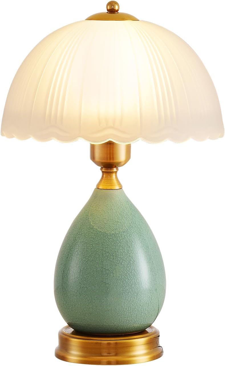 Vintage Golden Table Lamps for Bedroom with Retro Charm