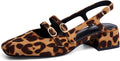 Mary Jane Chunky Low Heels Slingback Pumps - Comfortable (Style Y1TK)