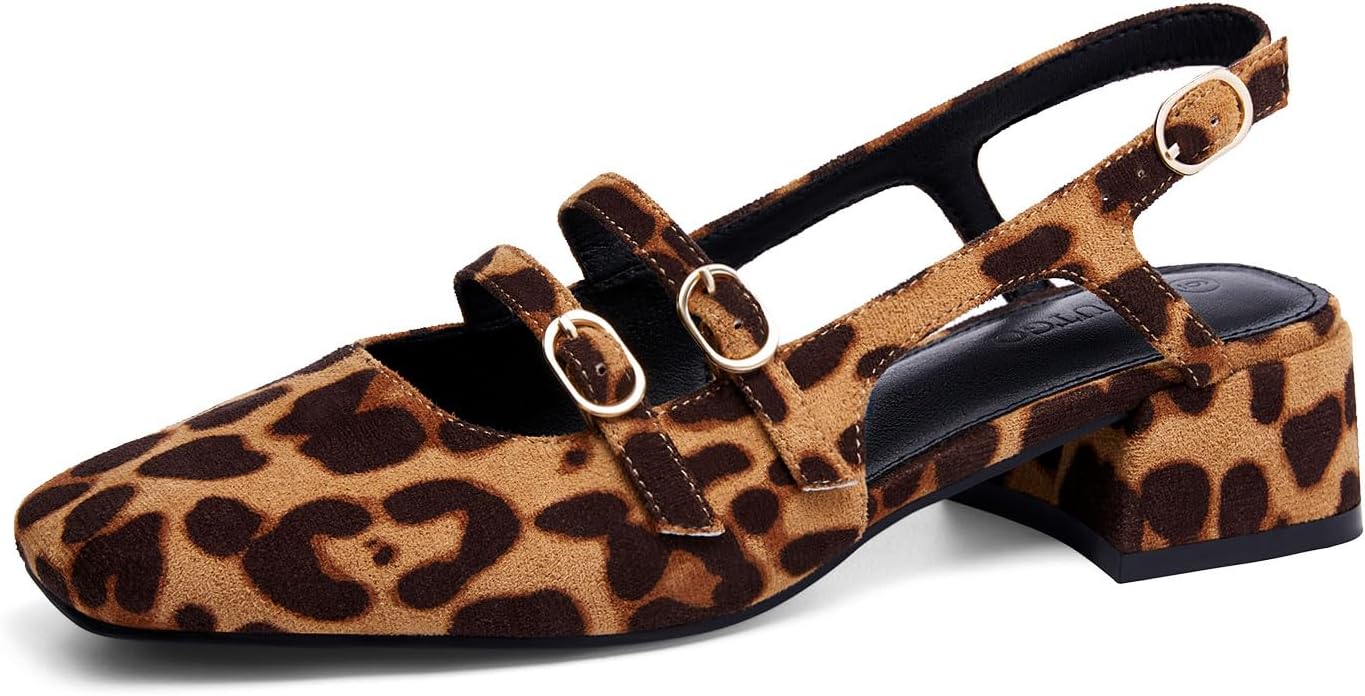 Coutgo Womens Mary Jane Chunky Low Heels for Any Occasion
