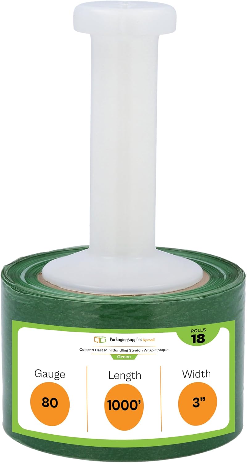 PSBM Mini Green Stretch Wrap with Handle for Bundling Needs