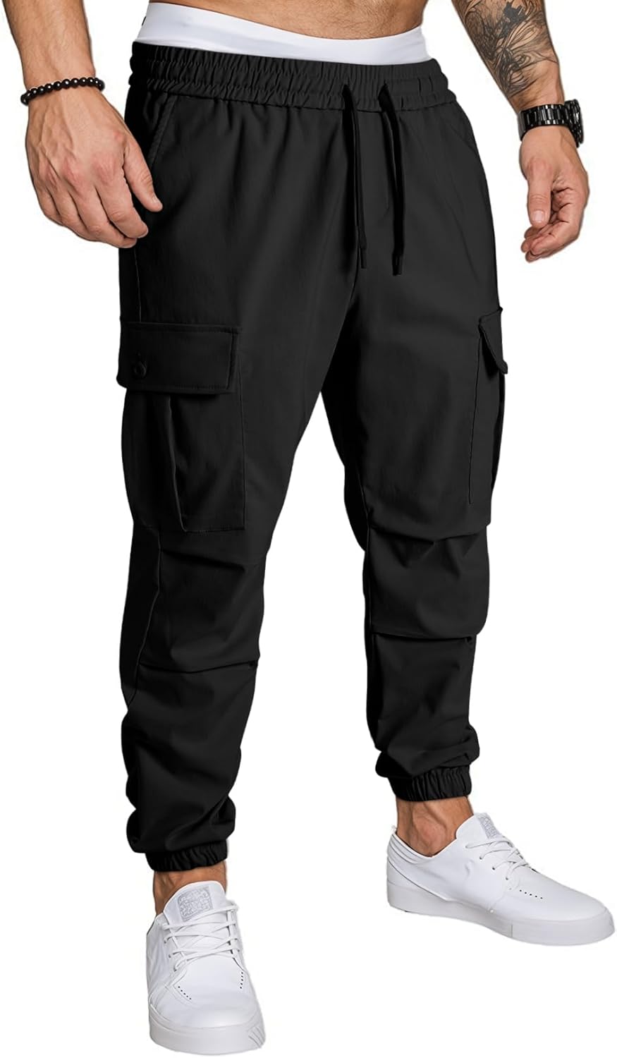 JMIERR Mens Casual Cargo Joggers Pants for Comfort and Style