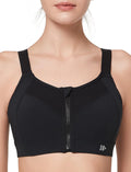 Yvette Adjustable Sports Bra High Impact Zip Front - Supportive Fit if