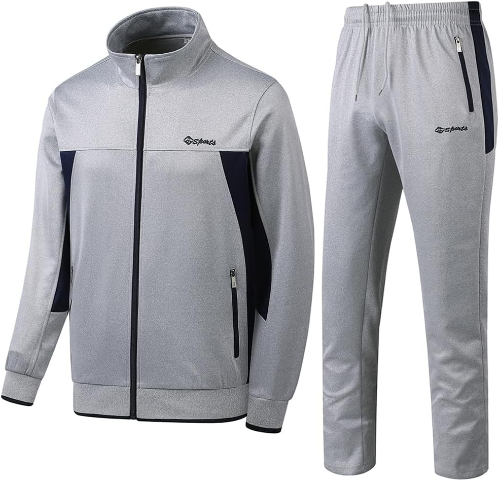 Men's Casual Athletic Tracksuit Set for Running and Training