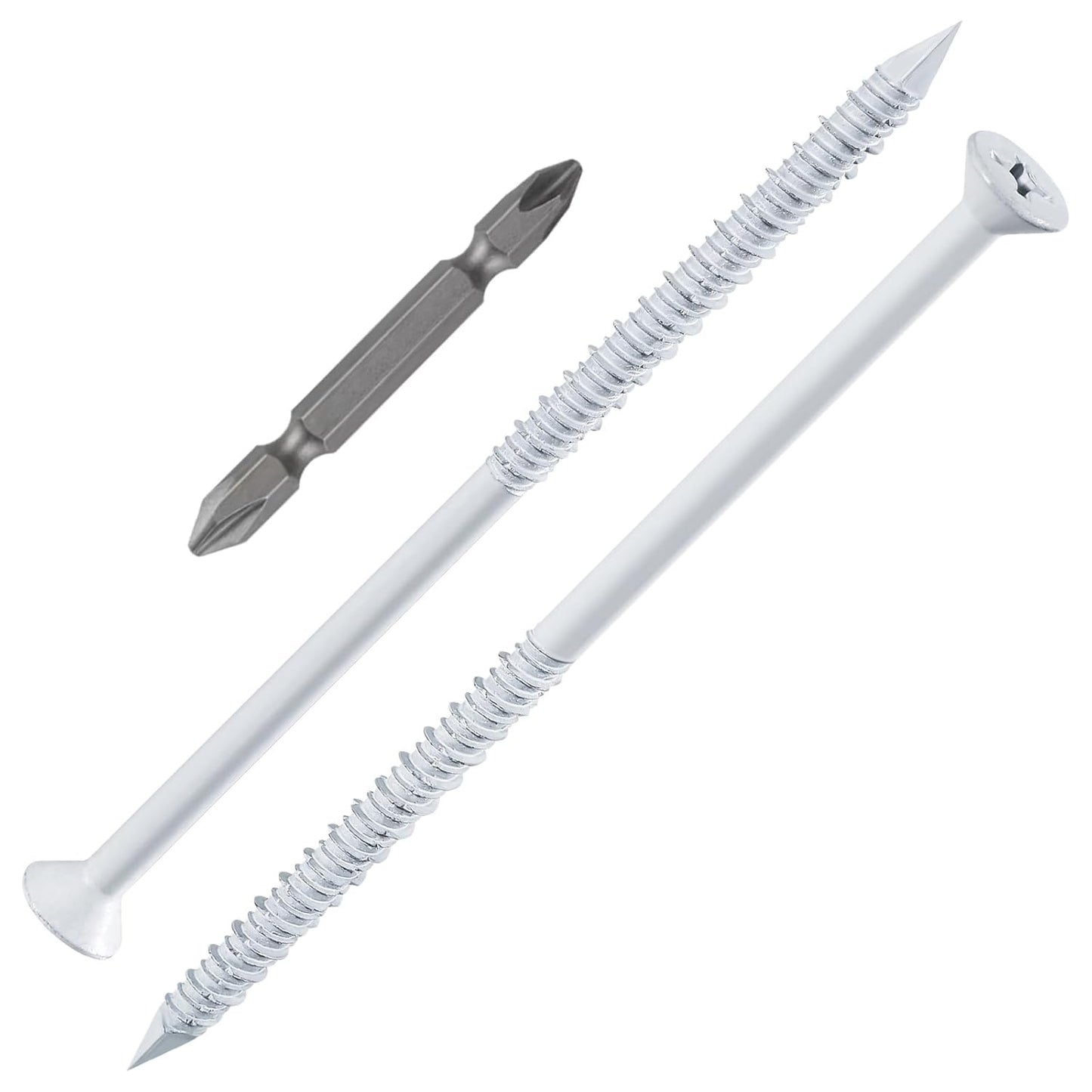 WenSilon 1/4in x5 White Concrete Screw Anchor for Masonry Use