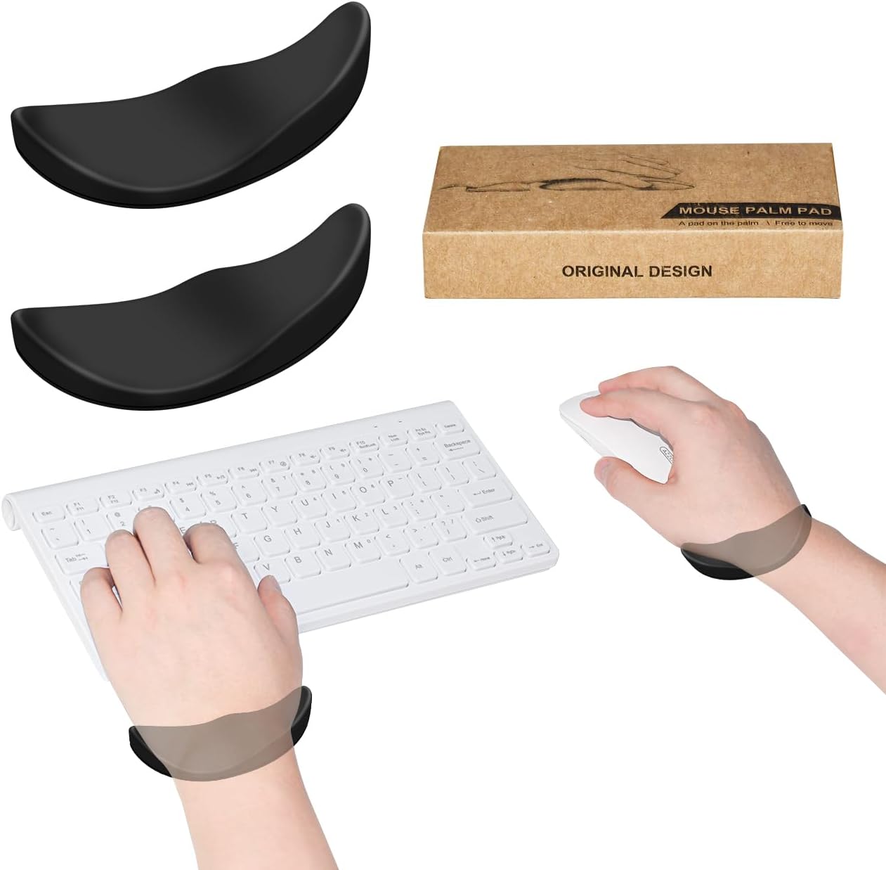 JIKIOU Ergonomic Dual Wrist Rest Set - Pain Relief & Support