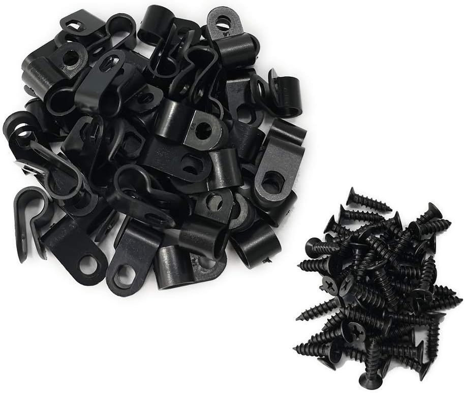 Secure Wire Management: Alamic R-Type Cable Clamps Set