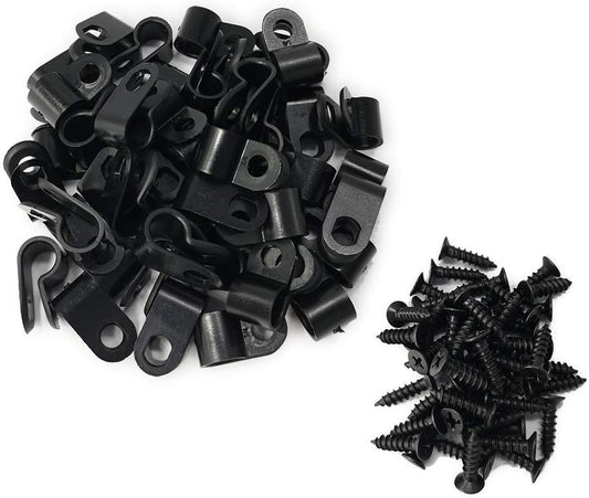 Secure Wire Management: Alamic R-Type Cable Clamps Set