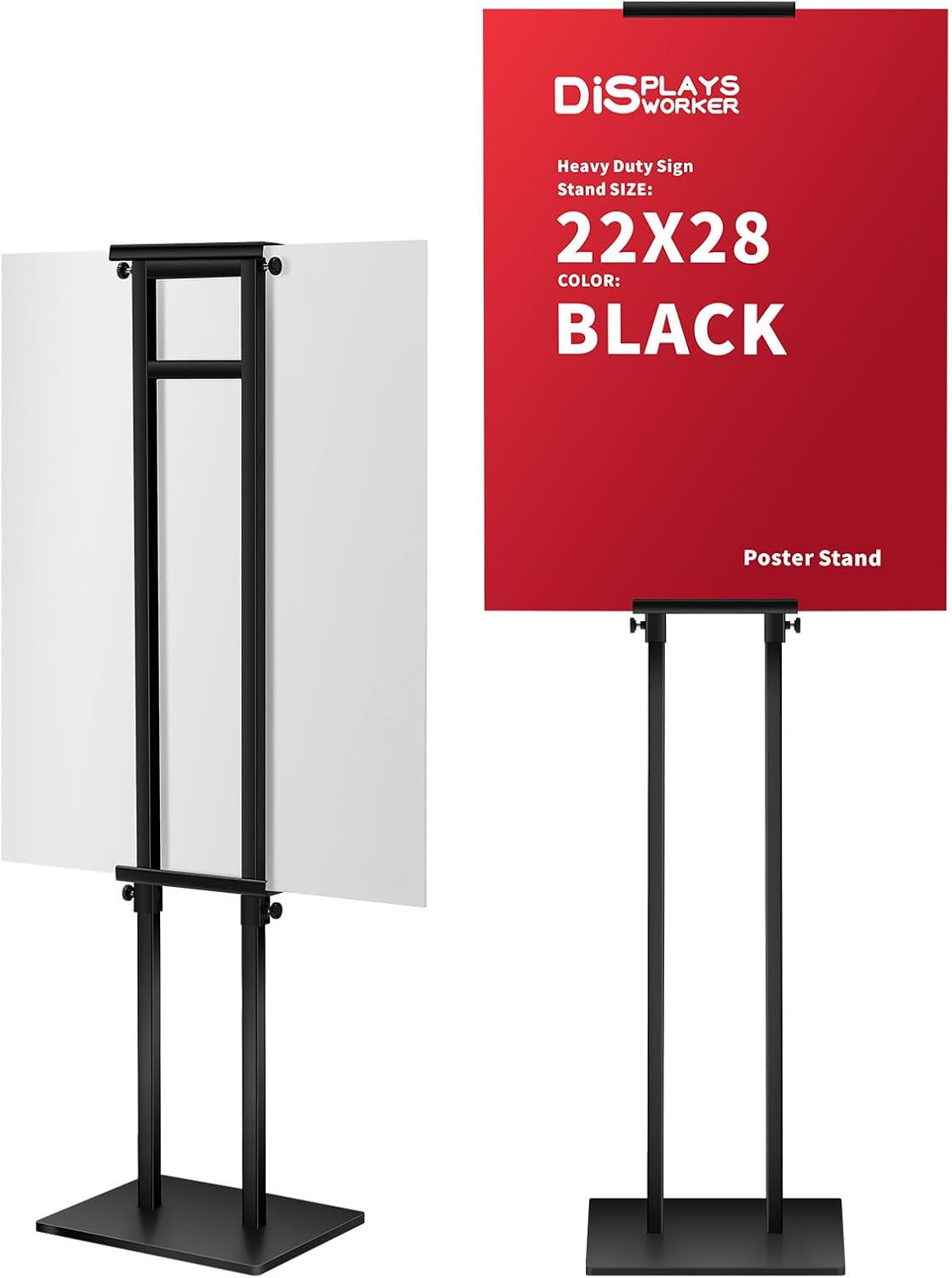 Double Sided Banner Floor Stand with Heavy Duty Metal Base