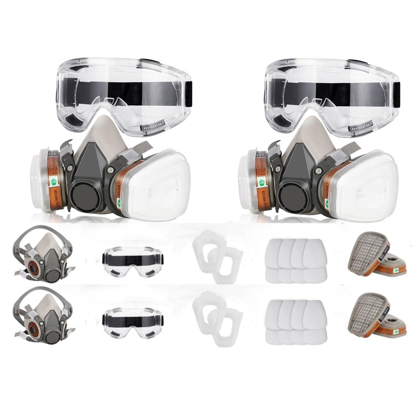 Reusable Respirator Mask with Filters for Painting and Welding