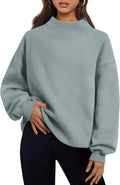 Trendy Queen Womens Oversized Sweatshirts Turtleneck (Style G57L)