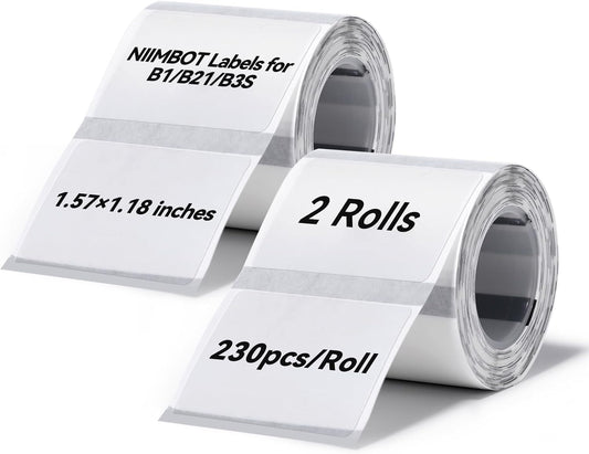 NIIMBOT Clear Thermal Labels 1.57 x 1.18 - Logo & Jar Label Maker