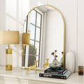 Arched Wall Mirror 24 x 36 in - Brushed Gold Arch Vanity Mirror