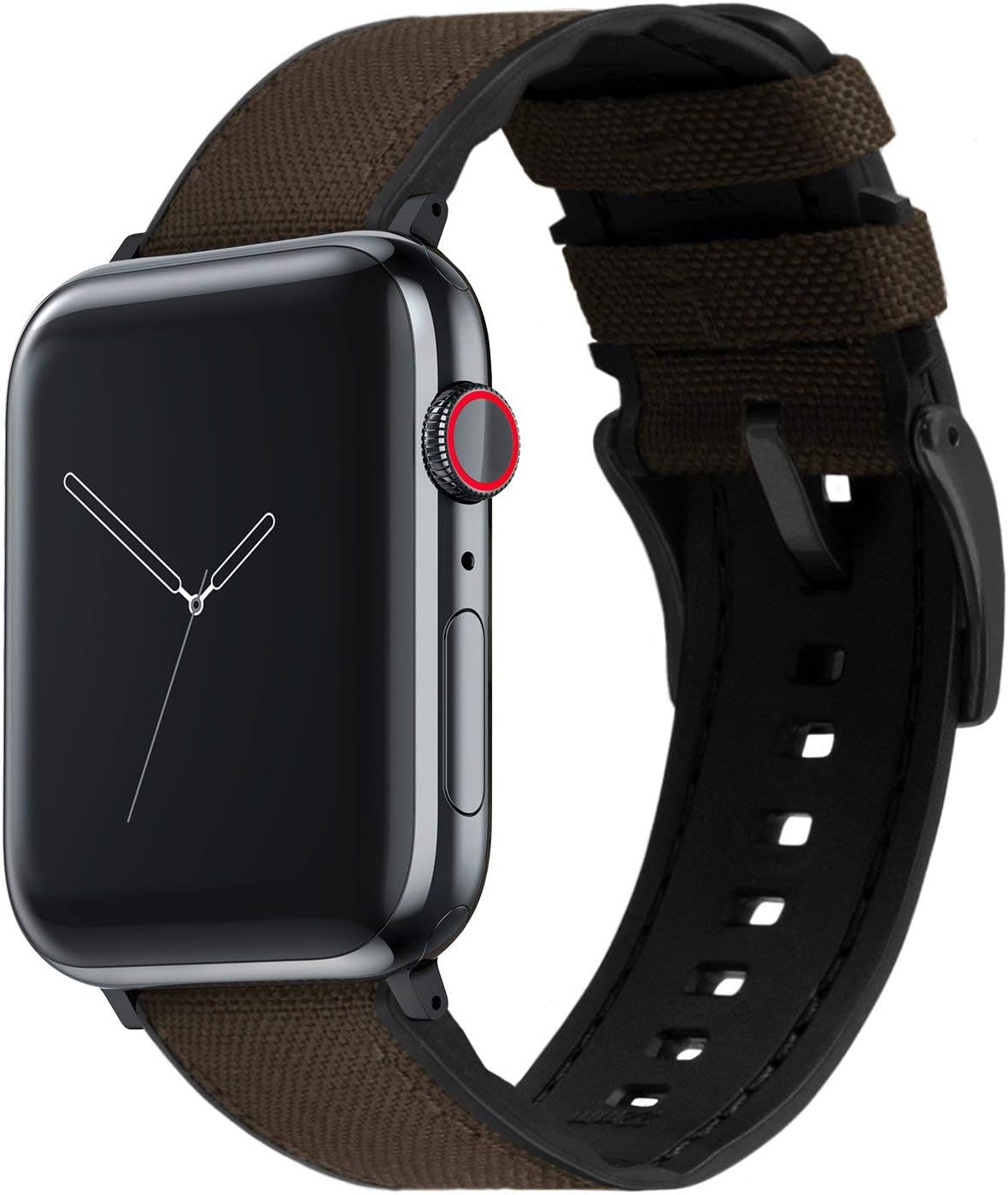 BARTON WATCH BANDS Cordura Fabric Silicone Hybrid Bands for Apple