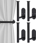 4pcs Curtain Holdbacks Screw-in Tiebacks for Drapes - Durable 304