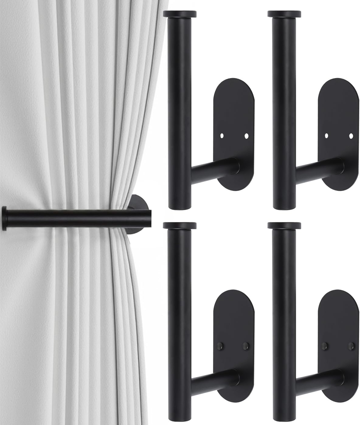 Stylish 304 Stainless Steel Curtain Holdbacks by Hoousuper