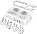 European Travel Plug Adapter 220V to 110V Converter 200W - 6-Device