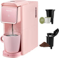Mecity Pink Mini Coffee Maker: 3-in-1 Versatile Brewing for Home, RV, & More