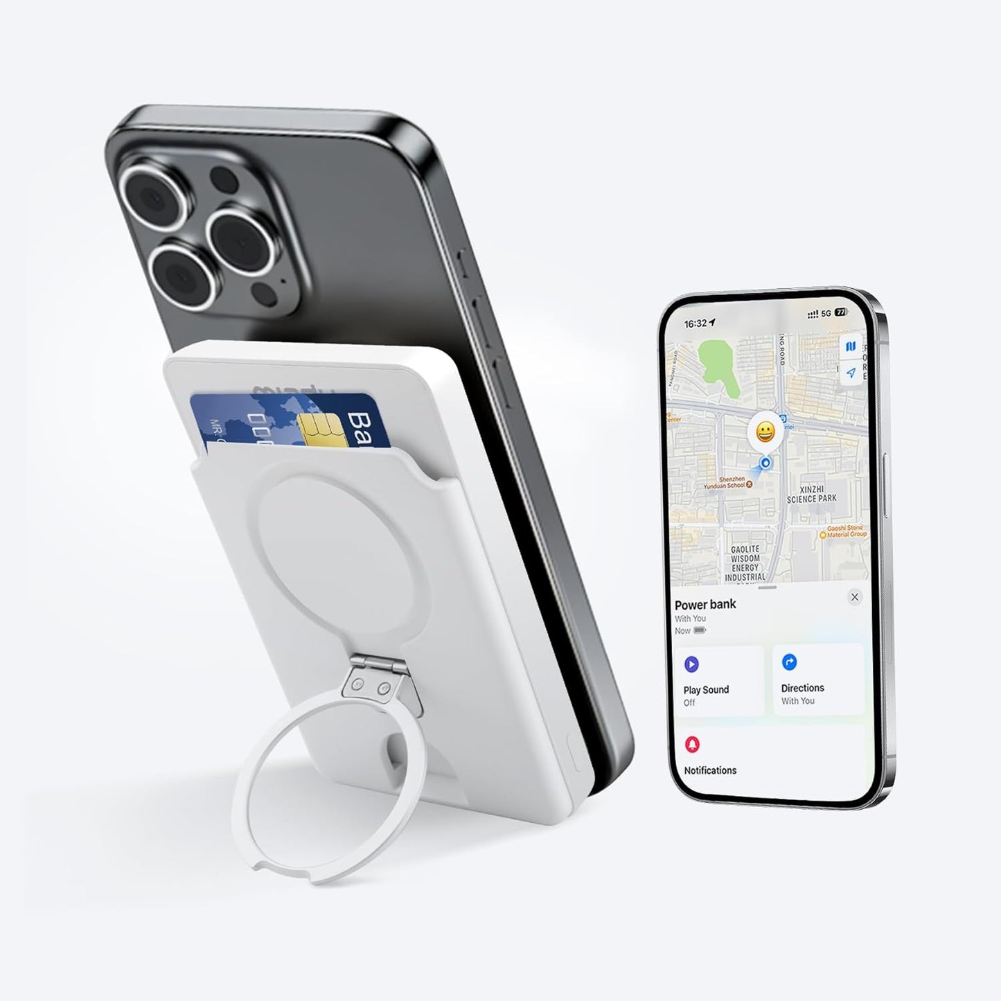 Miady Magnetic Power Bank with Air Track Tag