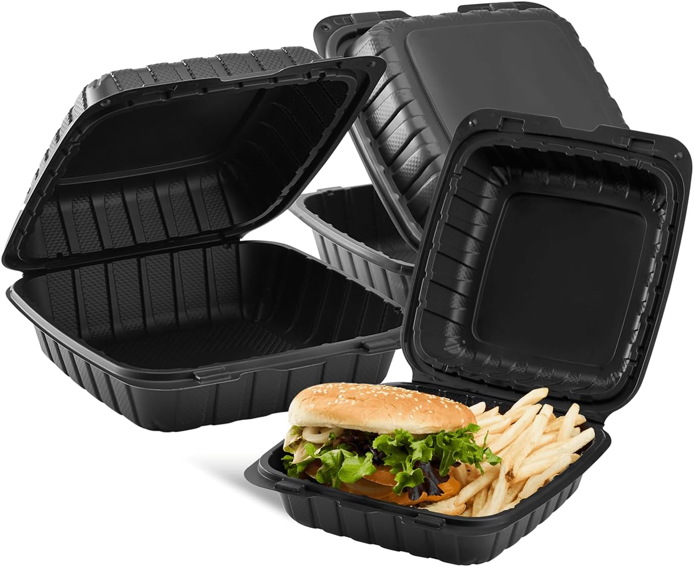 KARAT EARTH Clamshell Take Out Food Containers for Meal Prep