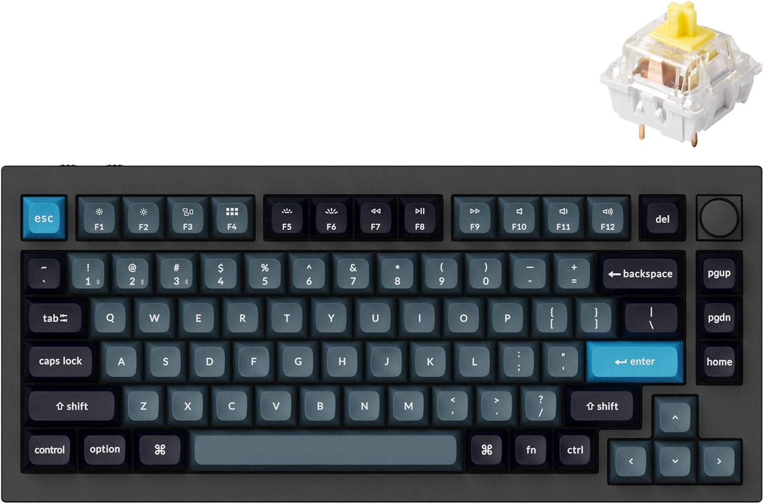 Keychron Q1 Pro Wireless Mechanical Keyboard - Hot-swappable Banana Switches