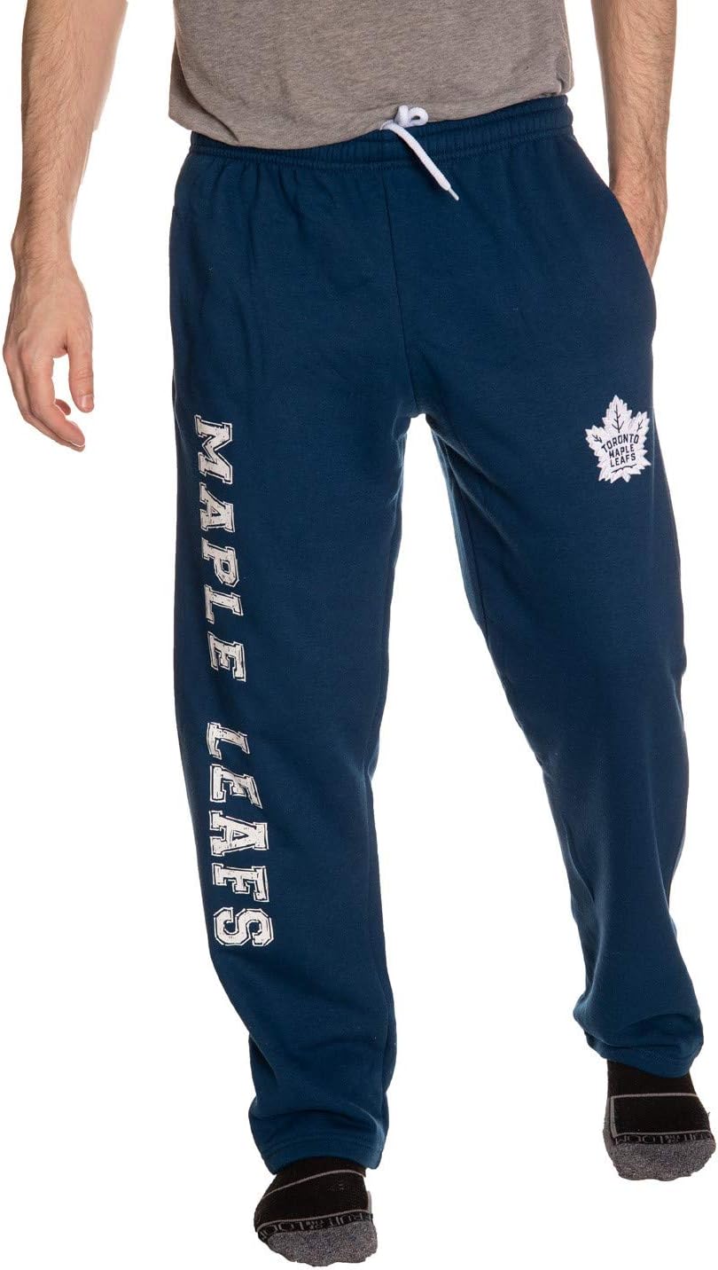 NHL Men's Premium Fleece Official Team Sweatpants for Comfort