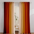 Vibrant Abstract Orange Curtains for Living Room 84 in Length