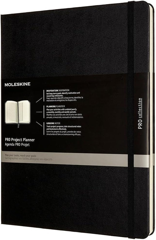 Moleskine XL Project Planner, Black, 288 Pages