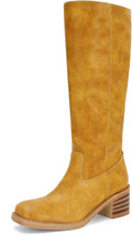 Women Knee High Block Heel Riding Boots - Wide Calf Comfort