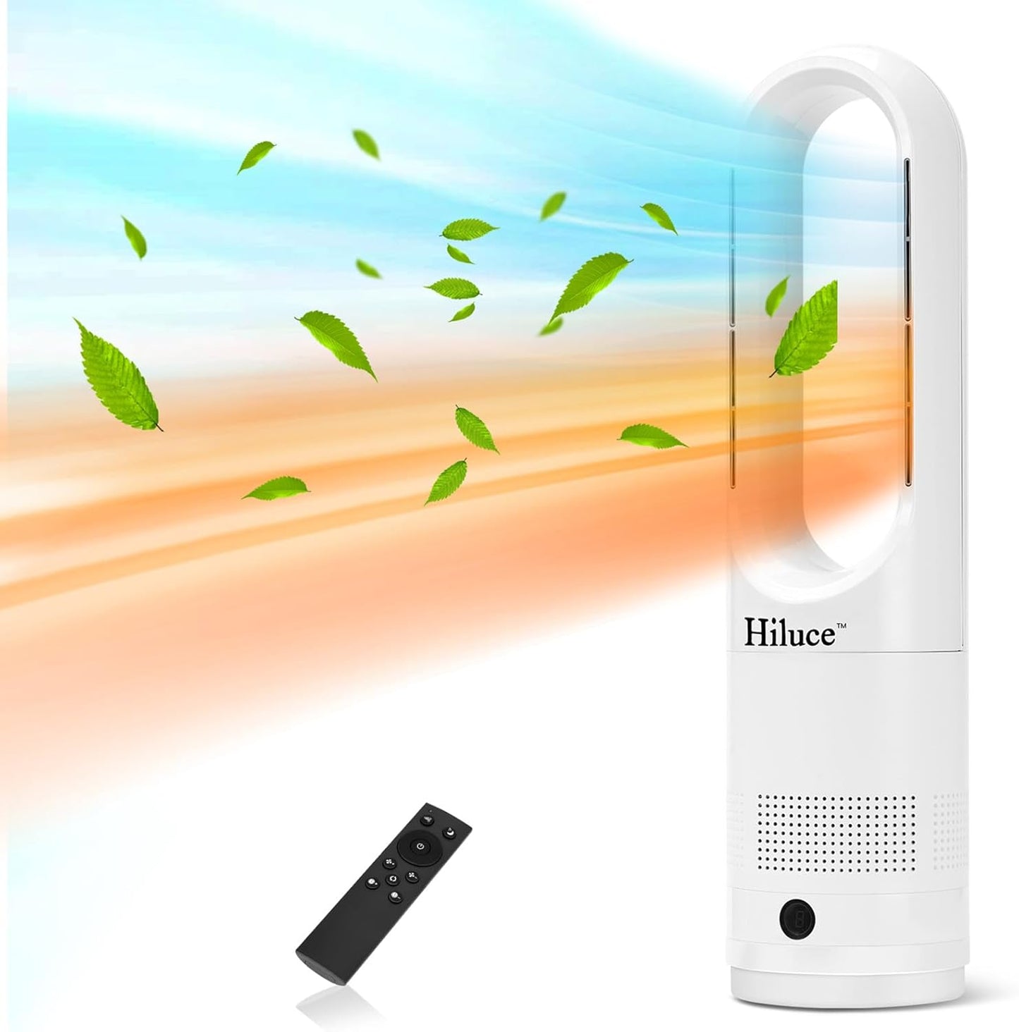 Hiluce 3-in-1 Bladeless Fan & Heater: Quiet, Remote Control, Oscillating