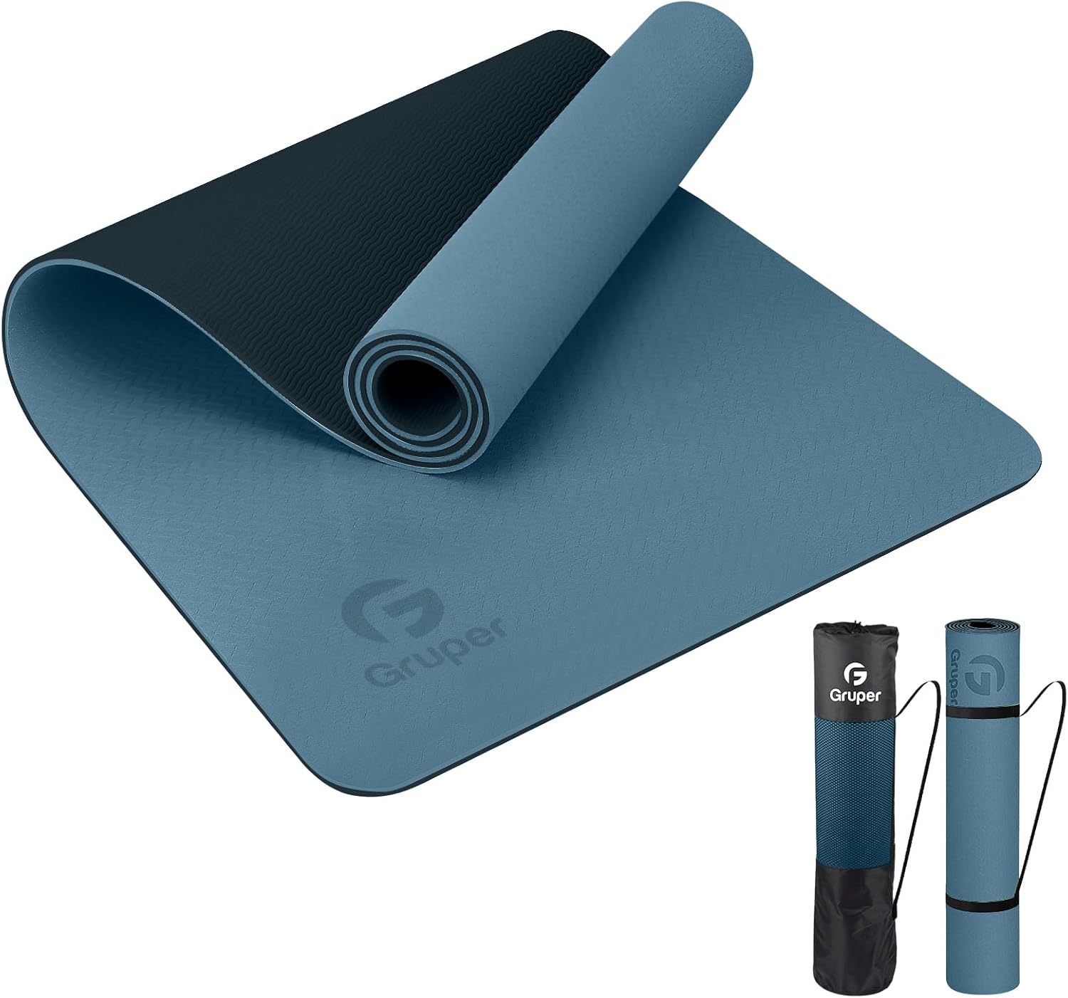 Gruper Eco Yoga Mat - Non Slip & Thick - Pilates & Home Workouts