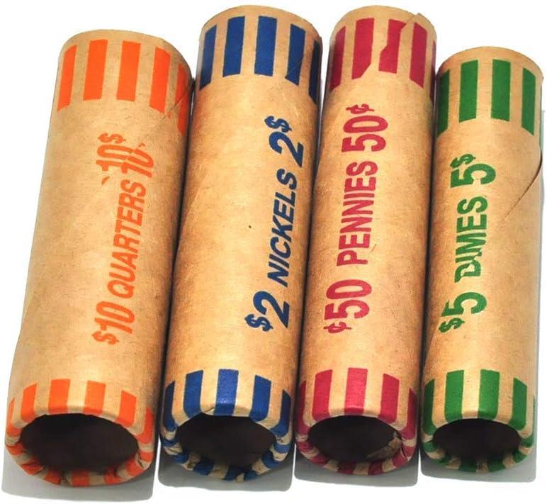 L LIKED 1024 Assorted Preformed Coin Wrappers for Easy Use