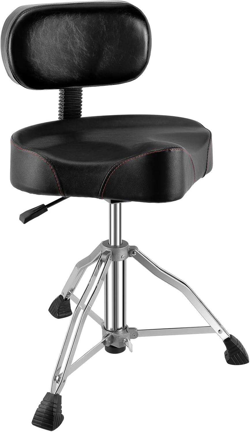 TENTOTEN Drum Throne with Backrest for Comfortable Playing