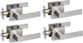 Satin Nickel Hall/Closet Lever Handle Lock - Reversible Passage