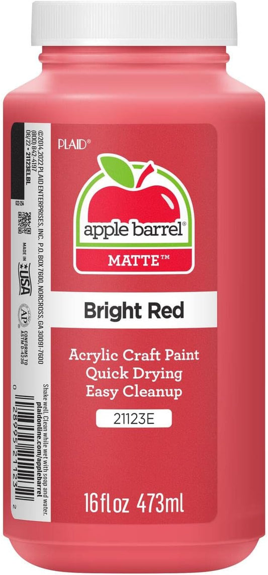 Vibrant Bright Red Apple Barrel Acrylic Paint (16oz)