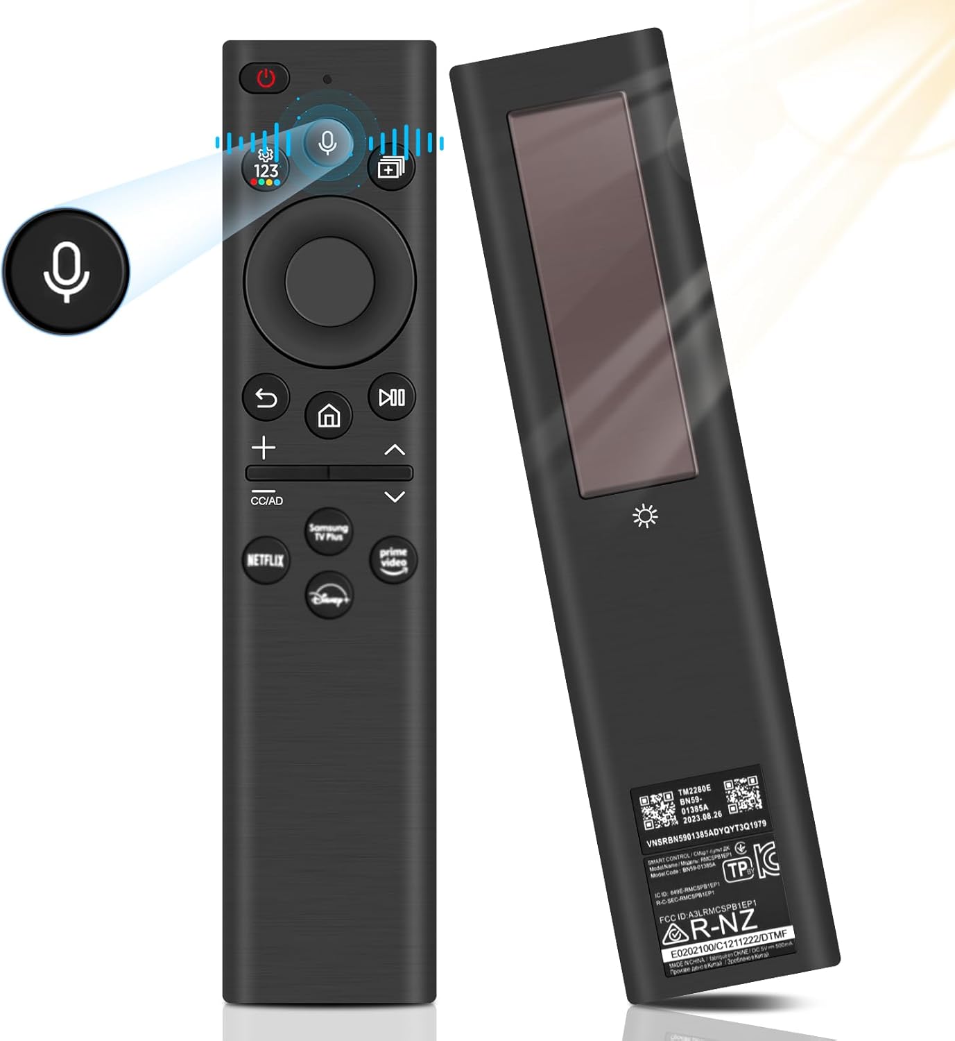 Solar-Powered Voice Remote for Samsung TV - USB-C Compatible