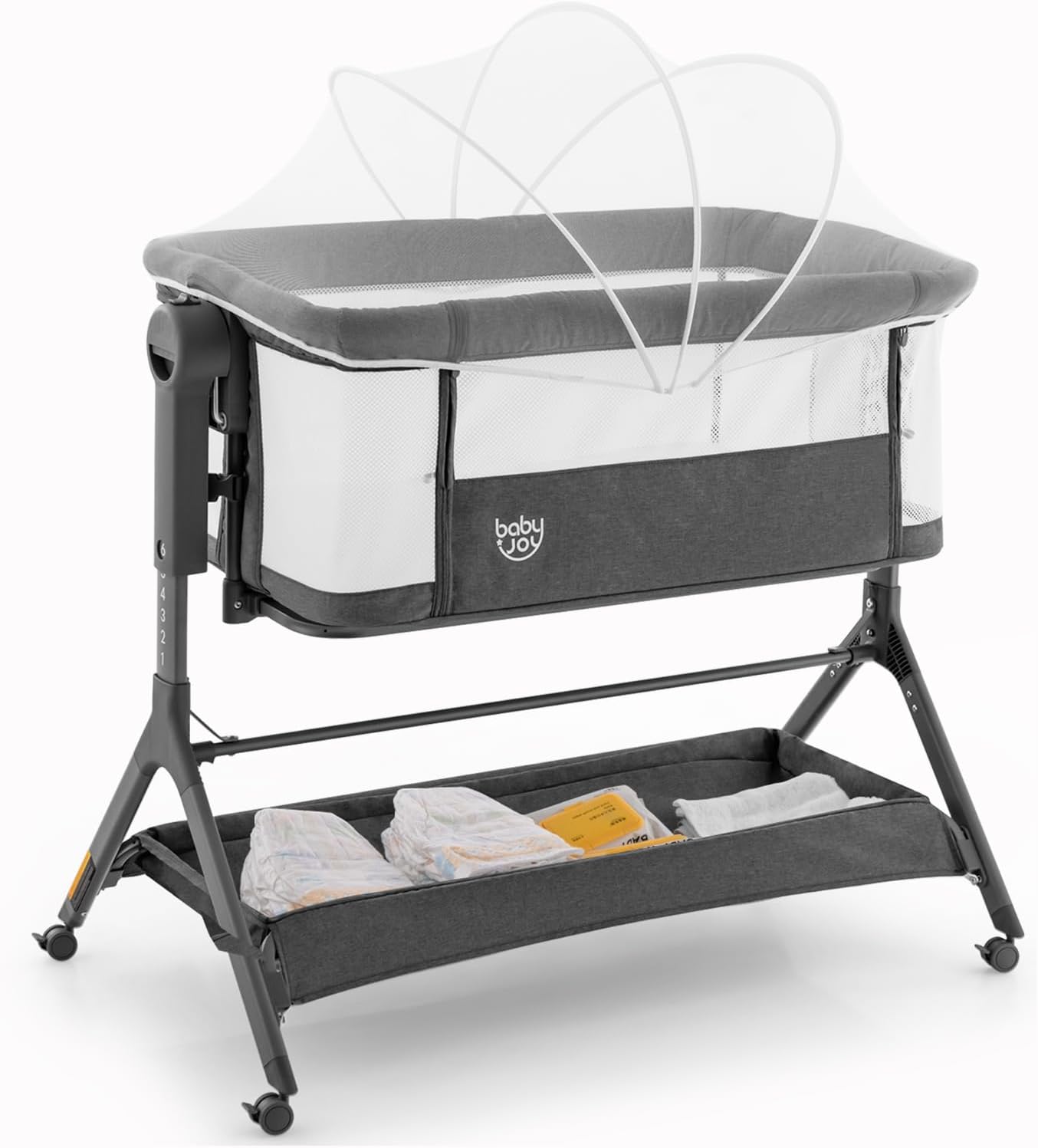 3 in 1 Rocking Bedside Bassinet for Safe Baby Sleep