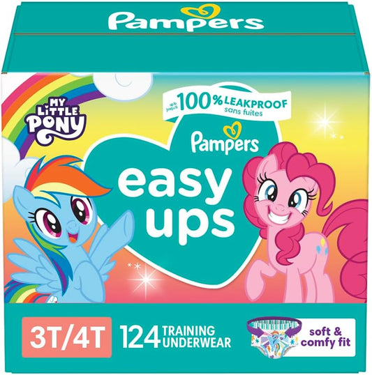 Pampers Easy Ups 124ct Size 3T-4T My Little Pony Training Pants