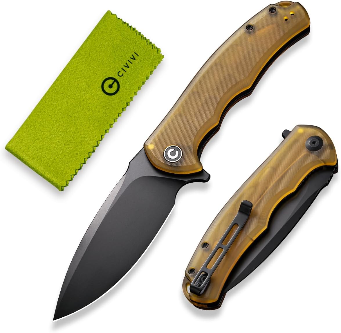 CIVIVI Praxis Pocket Folding Knife with Ultem Handle and Clip