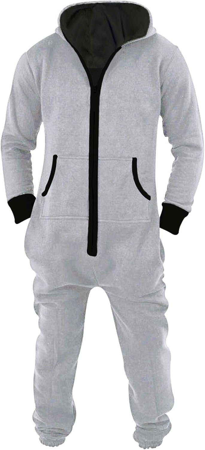 Skylinewears Mens Jumpsuit Non Footed Pajama for Comfort