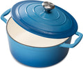 Enameled Cast Iron Dutch Oven 5QT in Gradient Blue - Retains Moisture