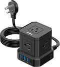 Power Strip with USB C and USB-A Ports - Compact 9-in-1 Desk Station