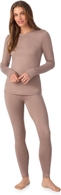 Cuddl Duds Womens Fleece Lined Thermal Base Layer Set - Warm, Flexible