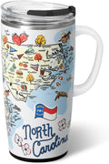 22oz Travel Mug with Handle and Lid - Cup Holder Friendly Tumbler