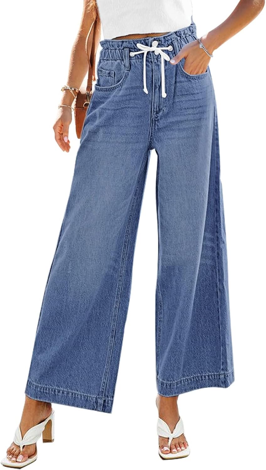 GRAPENT Wide Leg Jeans for Women - Stylish High Waisted Pants